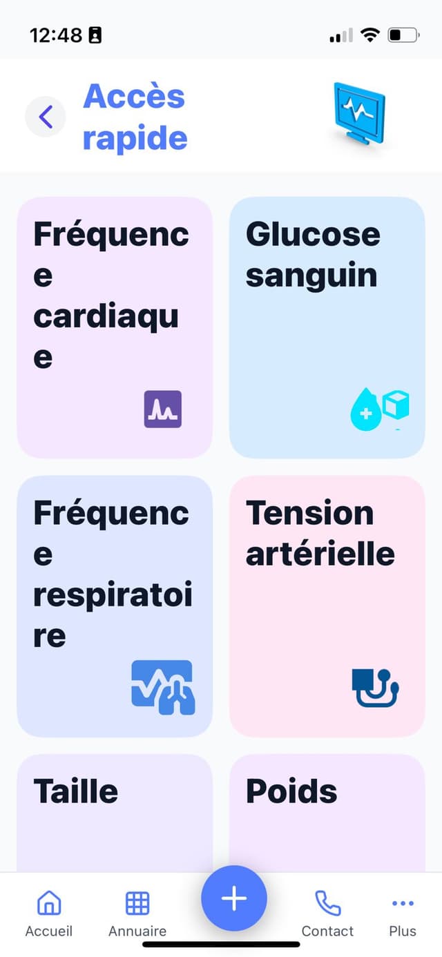 Mediphia App Vitals Screen